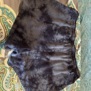 Tie-Dye Black and Gray Shorts